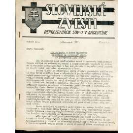 Slovenské zvesti, ročník III., číslo 7-8/1957 (Slovensko, text slovensky, exil)