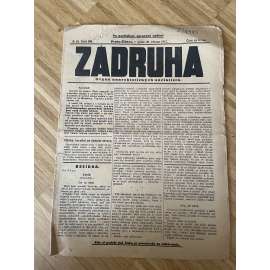 Zádruha, ročník III., číslo 50/1912. Orgán anarchistických socialistů (časopis, noviny, anarchisté, Žižkov)