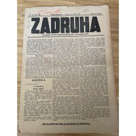 Záhruha, ročník III., číslo 45/1911. Orgán anarchistických socialistů (časopis, noviny, anarchisté, Žižkov)