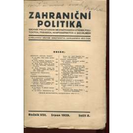 Zahraniční politika, ročník VIII., sešit 8/1929