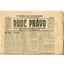 Rudé právo (1.10.1924) - 1. republika, staré noviny