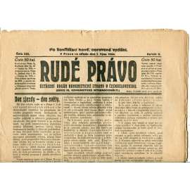Rudé právo (1.10.1924) - 1. republika, staré noviny