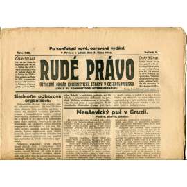 Rudé právo (3.10.1924) - 1. republika, staré noviny