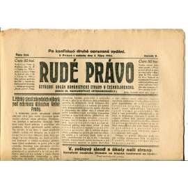 Rudé právo (4.10.1924) - 1. republika, staré noviny