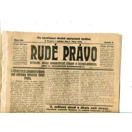 Rudé právo (4.10.1924) - 1. republika, staré noviny