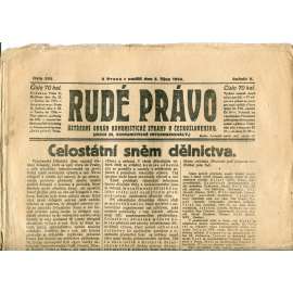 Rudé právo (5.10.1924) - 1. republika, staré noviny