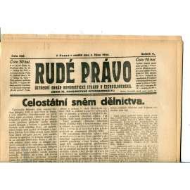 Rudé právo (5.10.1924) - 1. republika, staré noviny