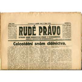 Rudé právo (5.10.1924) - 1. republika, staré noviny