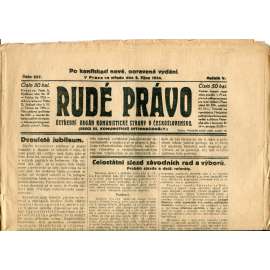Rudé právo (8.10.1924) - 1. republika, staré noviny