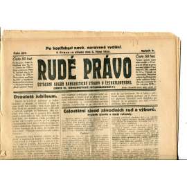 Rudé právo (8.10.1924) - 1. republika, staré noviny