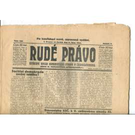 Rudé právo (9.10.1924) - 1. republika, staré noviny