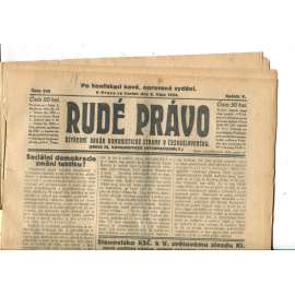 Rudé právo (9.10.1924) - 1. republika, staré noviny