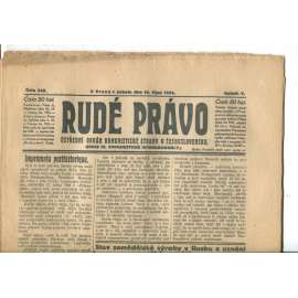 Rudé právo (18.10.1924) - 1. republika, staré noviny