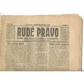 Rudé právo (26.10.1924) - 1. republika, staré noviny
