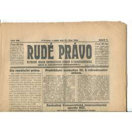 Rudé právo (31.10.1924) - 1. republika, staré noviny
