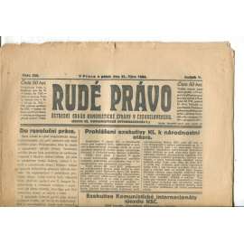 Rudé právo (31.10.1924) - 1. republika, staré noviny