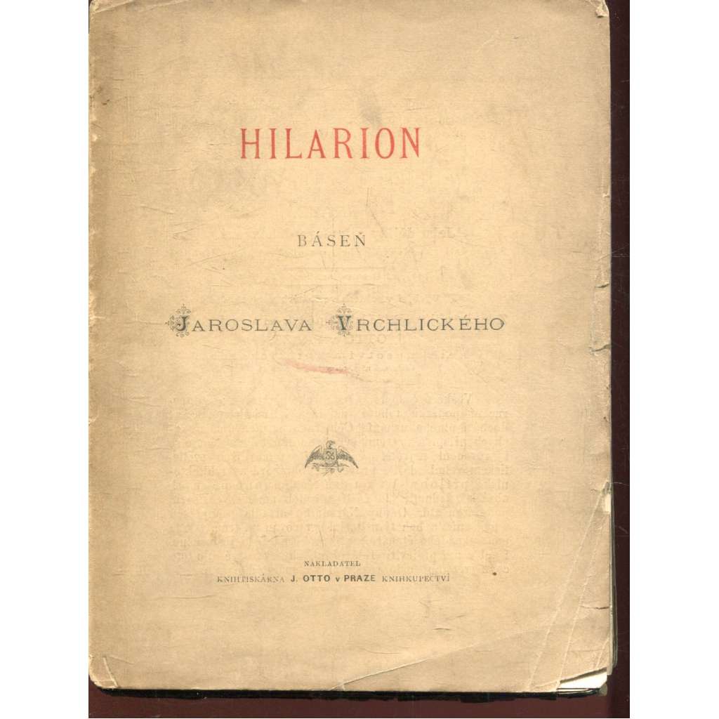 Hilarion (báseň) - podpis Jaroslav Vrchlický