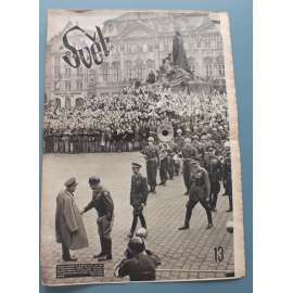 Svět v obrazech 1945, roč. I. č. 13 (časopis, politika, kultura, fotografie, mj. Slovensko dnes, Dukla brána svobody, V den vítězství v Moskvě, Atomová bomba)