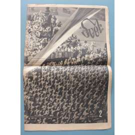 Svět v obrazech 1945, roč. I. č. 2 (časopis, politika, kultura, fotografie, mj. Presidentova cesta do jižních Čech, Armáda na kolech)