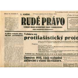 Rudé právo (9.3.1929) - 1. republika, staré noviny