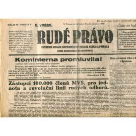Rudé právo (3.4.1929) - 1. republika, staré noviny