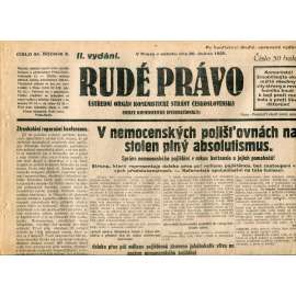 Rudé právo (20.4.1929) - 1. republika, staré noviny