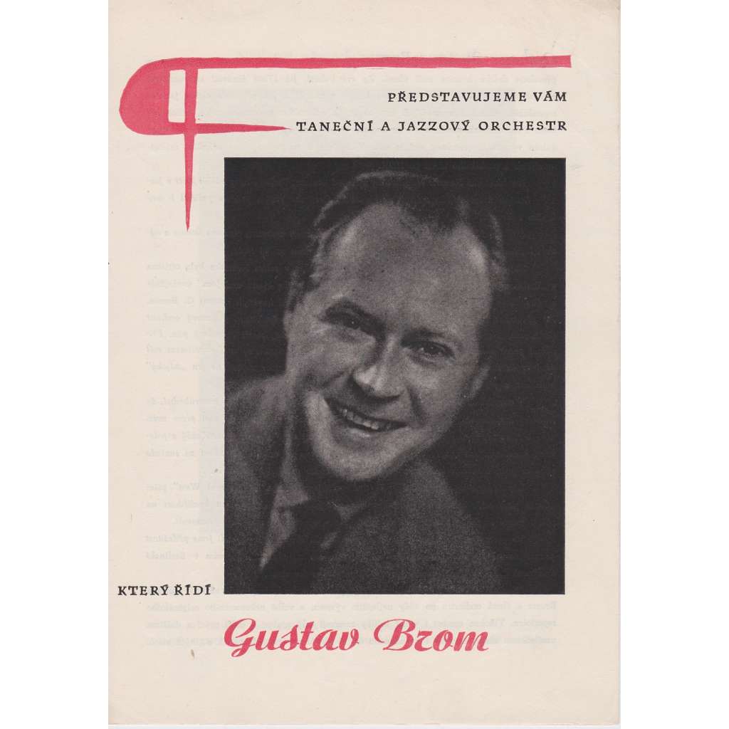 Gustav Brom. Program  tanečního a jazzového orchestru s hosty, v obrazech