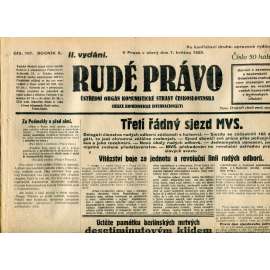 Rudé právo (7.5.1929) - 1. republika, staré noviny