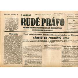 Rudé právo (16.5.1929) - 1. republika, staré noviny