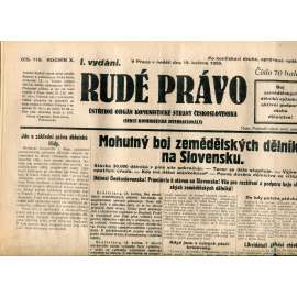 Rudé právo (19.5.1929) - 1. republika, staré noviny