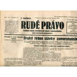Rudé právo (22.5.1929) - 1. republika, staré noviny