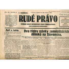 Rudé právo (26.5.1929) - 1. republika, staré noviny