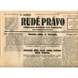 Rudé právo (28.5.1929) - 1. republika, staré noviny