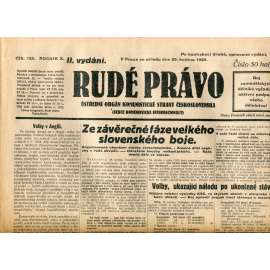 Rudé právo (29.5.1929) - 1. republika, staré noviny Rudé právo (29.5.1929) - 1. republika, staré noviny