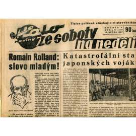 Halo noviny, ze soboty na neděli (14.8.1937) - staré noviny, 1. republika