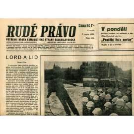Rudé právo (7.8.1938) - 1. republika, staré noviny