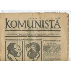 Komunista (13.1.1922) - staré noviny, 1. republika