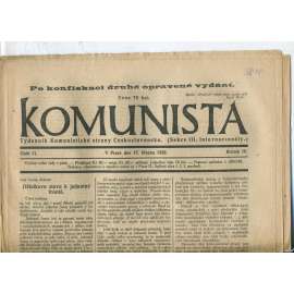 Komunista (17.3.1922) - staré noviny, 1. republika