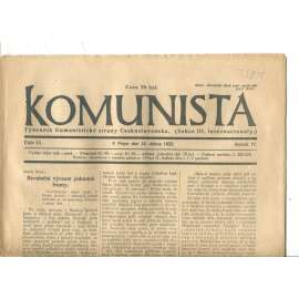 Komunista (14.4.1922) - staré noviny, 1. republika