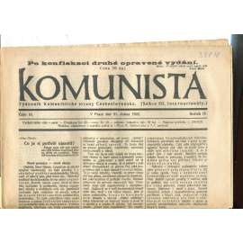 Komunista (21.4.1922) - staré noviny, 1. republika