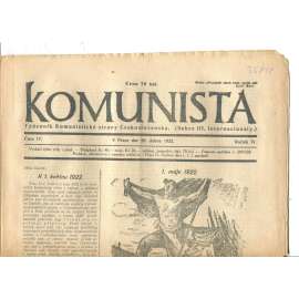 Komunista (28.4.1922) - staré noviny, 1. republika