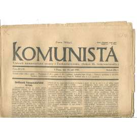 Komunista (16.9.1921) - staré noviny, 1. republika