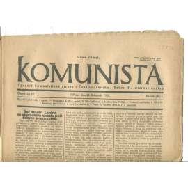 Komunista (11.11.1921) - staré noviny, 1. republika