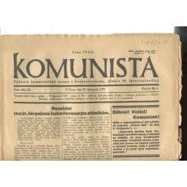 Komunista (18.11.1921) - staré noviny, 1. republika