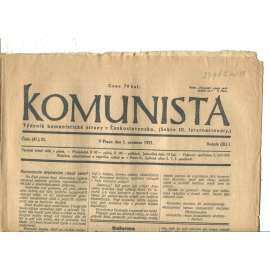 Komunista (1.12.1921) - staré noviny, 1. republika