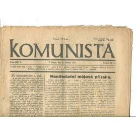 Komunista (6.5.1921) - staré noviny, 1. republika