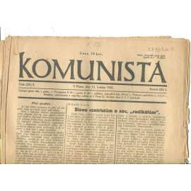 Komunista (13.5.1921) - staré noviny, 1. republika Komunista (13.5.1921) - staré noviny, 1. republika