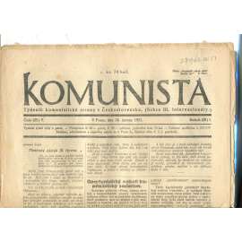 Komunista (24.6.1921) - staré noviny, 1. republika