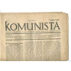 Komunista (1.7.1921) - staré noviny, 1. republika Komunista (1.7.1921) - staré noviny, 1. republika