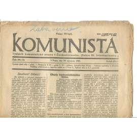 Komunista (29.7.1921) - staré noviny, 1. republika